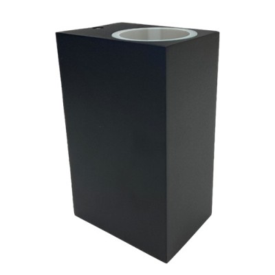 Krisane - Applique murale rectangulaire - 2x GU10 (sans ampoule) - IP54 - anthracite - réf : KRI30132