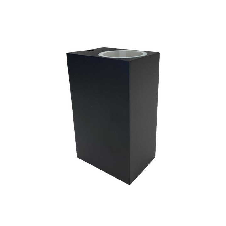 Krisane - Applique murale rectangulaire - 2x GU10 (sans ampoule) - IP54 - anthracite - réf : KRI30132