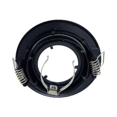 Krisane - Support spot orientable - 1/4 de tour avec douille GU10 - IP20 - noir - Réf : KRI20044