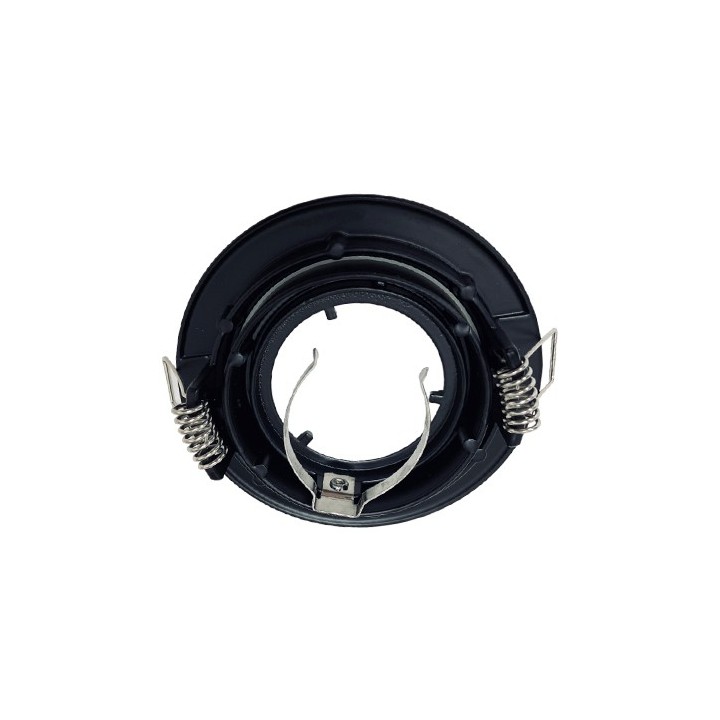 Krisane - Support spot orientable - 1/4 de tour avec douille GU10 - IP20 - noir - Réf : KRI20044