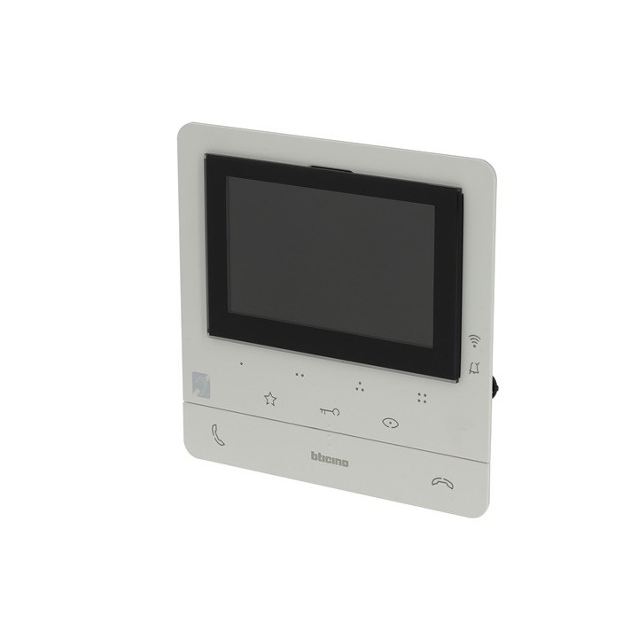 Bticino - Poste intérieur vidéo couleur Classe 100X connecté avec écran 5pouces et boucle inductive Blanc - Réf : 344682