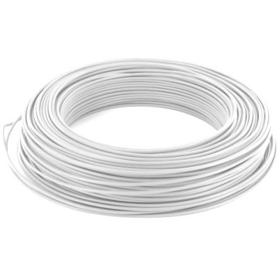 Fil H07 V-U (Rigide) 1,5 mm² - Couronne 100 m - Ivoire/Blanc - Réf : 1015