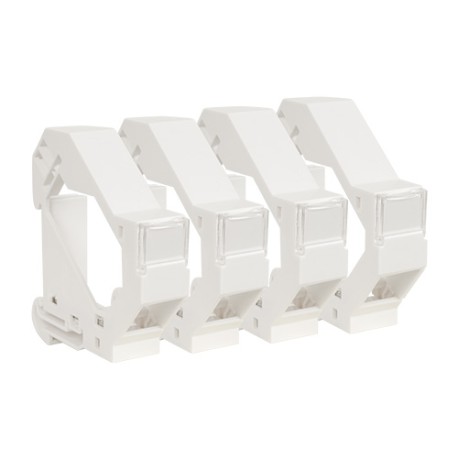 Omelcom - Lot de 4 supports modulaires blindés pour connecteurs RJ45 - Réf : GO139