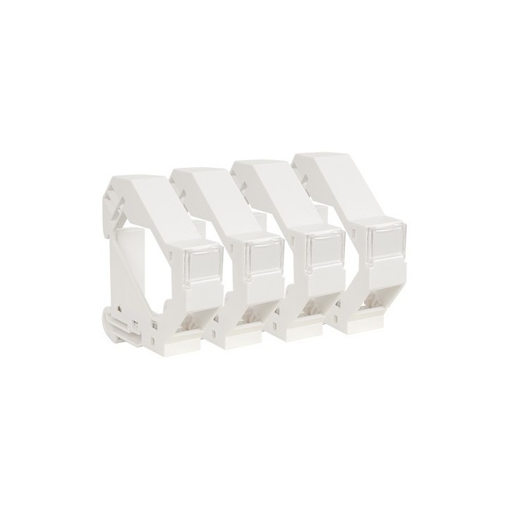 Omelcom - Lot de 4 supports modulaires blindés pour connecteurs RJ45 - Réf : GO139