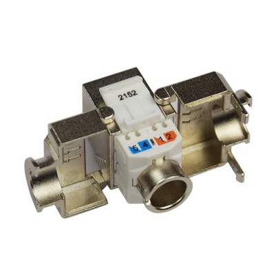 Omelcom - Sachet de 4 connecteurs RJ45 Cat 6A STP / Grade 2 TV - Réf : GO181