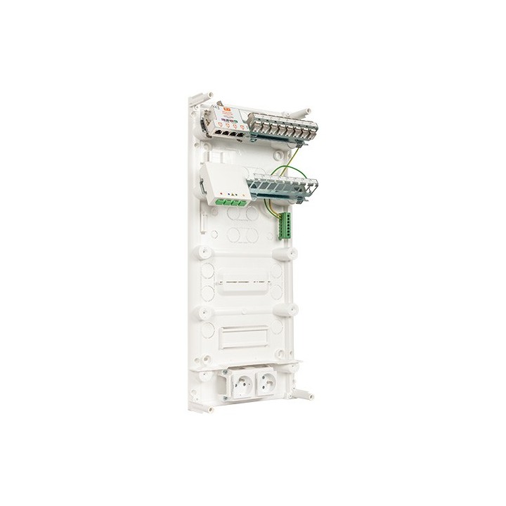 Omelcom - Répartiteur TV RJ45 4 sorties + Fixation RAIL DIN - Réf : GO186