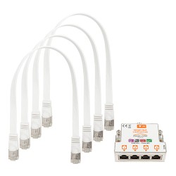 Omelcom - Kit répartiteur TV/SAT sur 4 sorties RJ45 - Réf : GO188