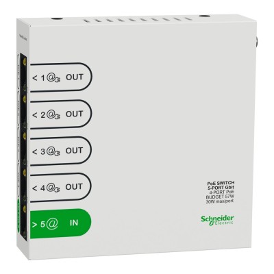 Schneider Rési9 - Switch Ethernet 5 ports, 4 ports 1Gbit POE 30W - R9H5SWP57