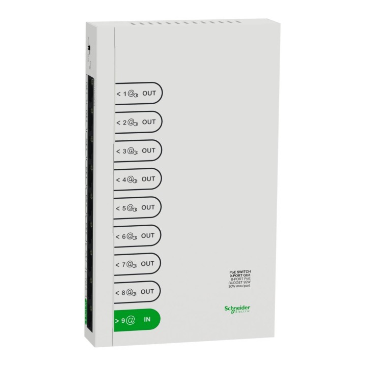 Schneider Rési9 - Switch Ethernet 9 ports - 8 ports 1Gbit POE 30W - Réf : R9H9SWP92