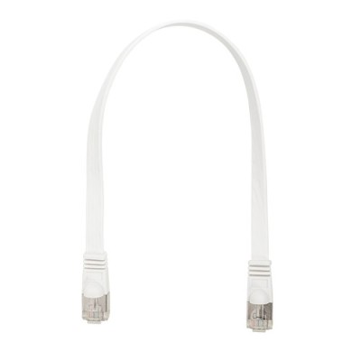 Omelcom - Cordons plats cat 6 ftp blanc 20 cm - lot de 10 - Réf : GO308
