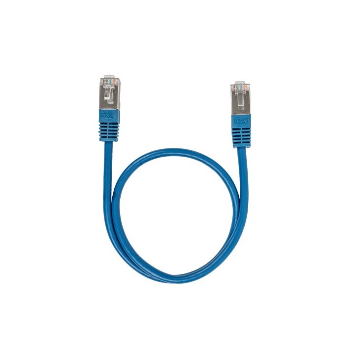 Omelcom - Cordons RJ45 ronds CAT 6A FTP Bleu 50cm - Réf : GO337