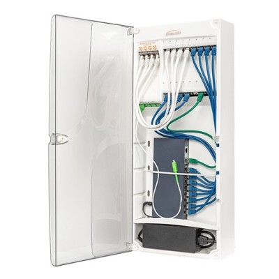 Omelcom - Cordons RJ45 ronds CAT 6A FTP Bleu 50cm - Réf : GO337
