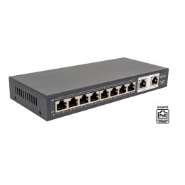Omelcom - Switch Ethernet Gigabit POE 10 ports (8 POE + 2) - Réf : RO012