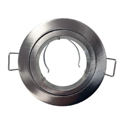 Krisane - Support spot fixe - 1/4 de tour - avec douille GU10 - IP44 - aluminium - Réf : KRI20035