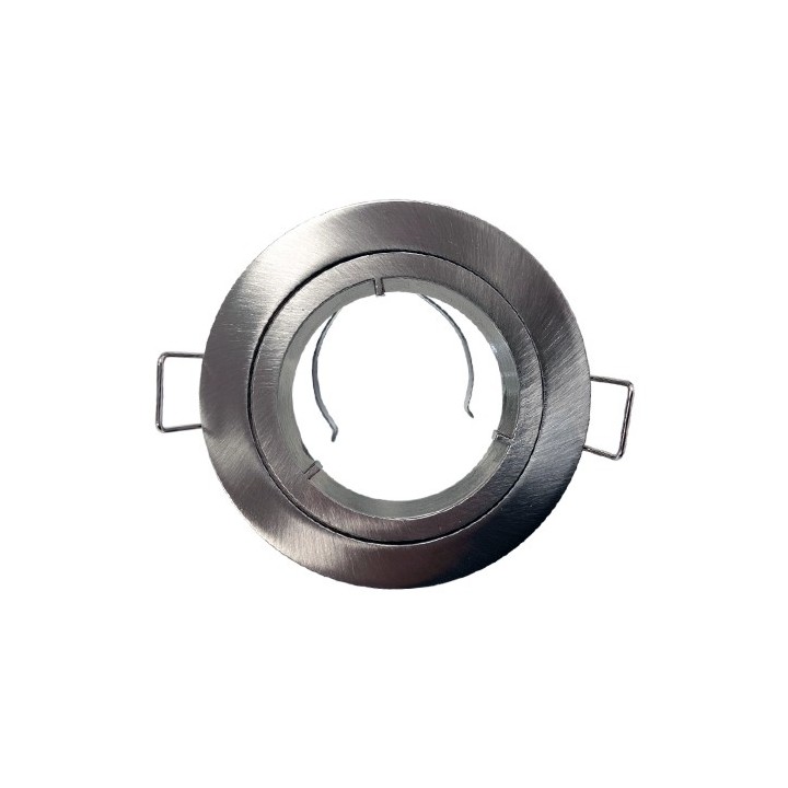 Krisane - Support spot fixe - 1/4 de tour - avec douille GU10 - IP44 - aluminium - Réf : KRI20035