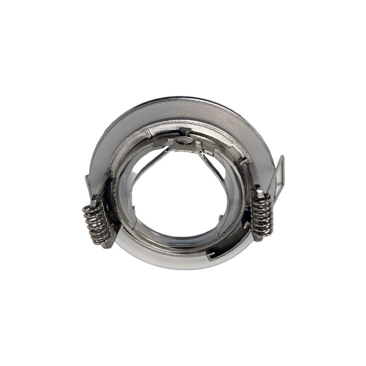 Krisane - Support spot fixe - 1/4 de tour - avec douille GU10 - IP44 - aluminium - Réf : KRI20035