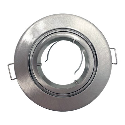 Krisane - Support spot orientable - 1/4 de tour avec douille GU10 - IP44 - aluminium - Réf : KRI20036