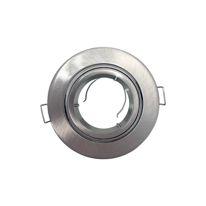 Krisane - Support spot orientable - 1/4 de tour avec douille GU10 - IP44 - aluminium - Réf : KRI20036