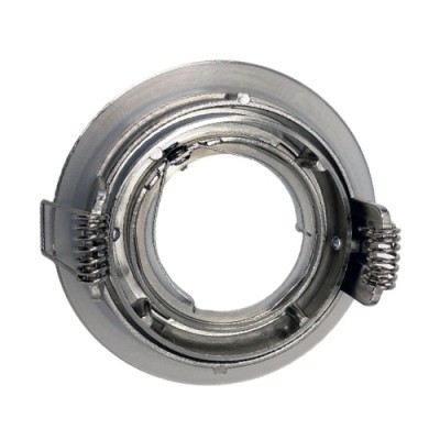 Krisane - Support spot orientable - 1/4 de tour avec douille GU10 - IP44 - aluminium - Réf : KRI20036