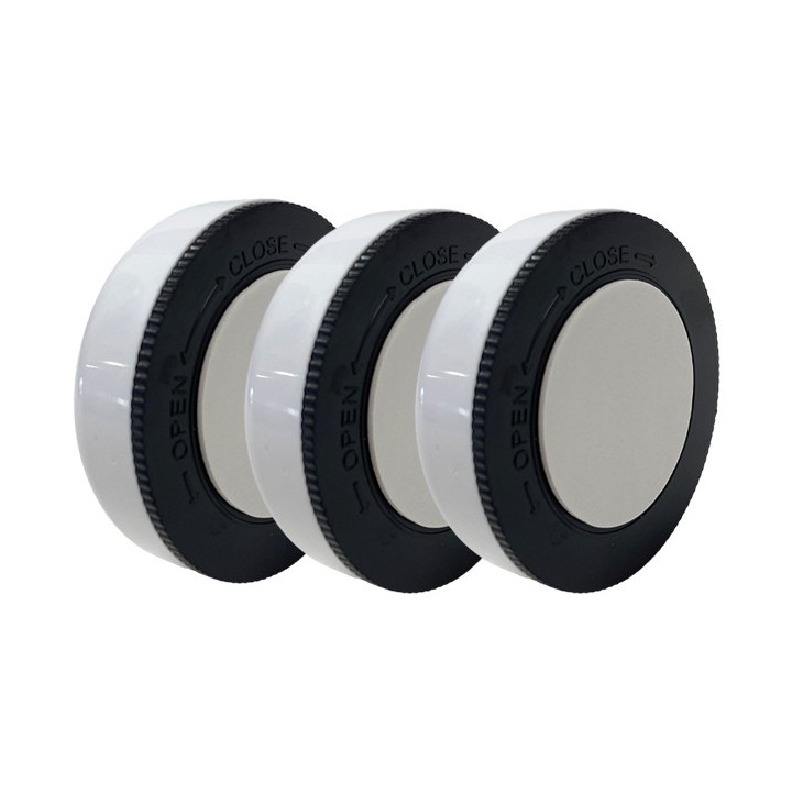 Krisane - Pack de 3 spot LED Autocollants à piles - 4000K - Réf : KRI20344P