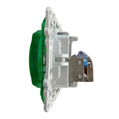 Schneider Odace - Prise RJ45 - Blanc - Grade 3 - Multimédia - cat. 6 STP - Réf : S520476