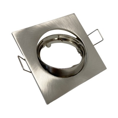 Krisane - Support spot orientable - Carré - avec douille GU10 - IP20- aluminium - Réf : KRI20037