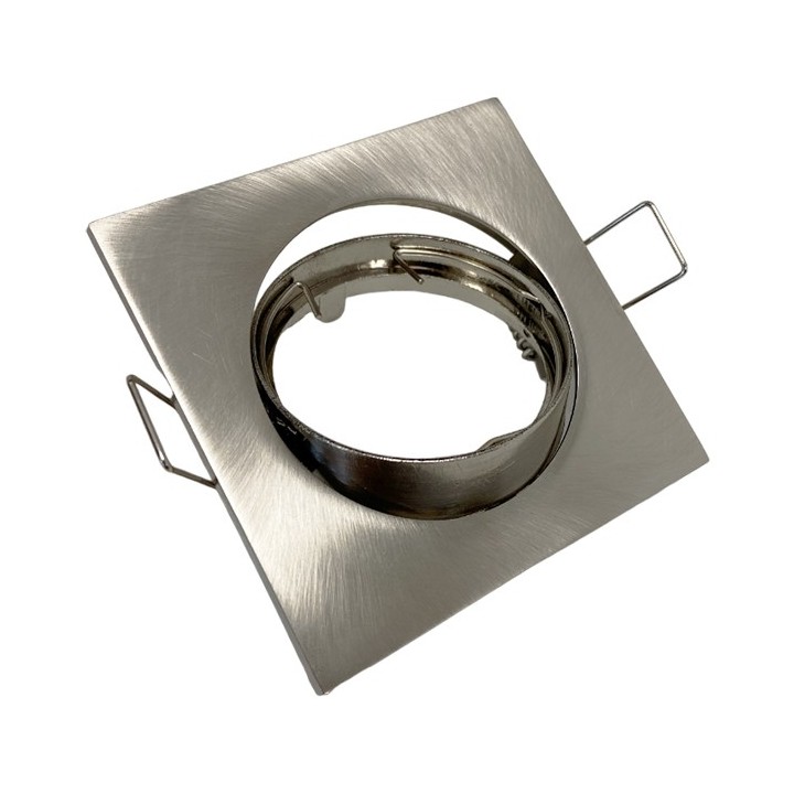 Krisane - Support spot orientable - Carré - avec douille GU10 - IP20- aluminium - Réf : KRI20037
