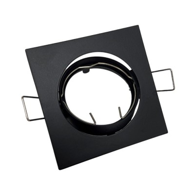 Krisane - Support spot orientable - Carré - avec douille GU10 - IP20- noir - Réf : KRI20047