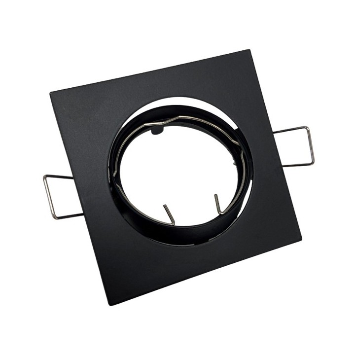 Krisane - Support spot orientable - Carré - avec douille GU10 - IP20- noir - Réf : KRI20047
