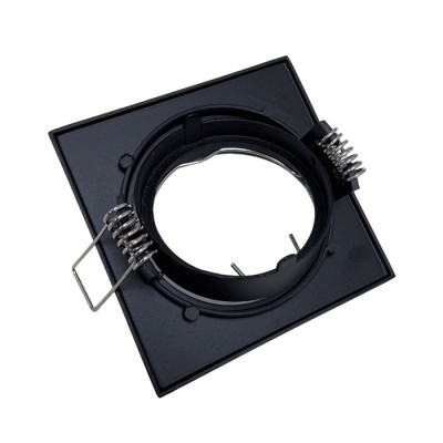 Krisane - Support spot orientable - Carré - avec douille GU10 - IP20- noir - Réf : KRI20047
