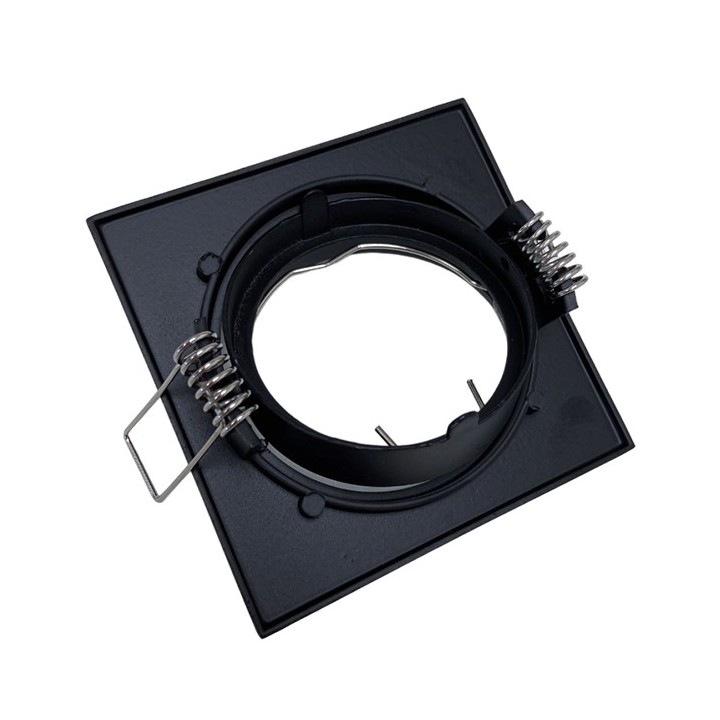 Krisane - Support spot orientable - Carré - avec douille GU10 - IP20- noir - Réf : KRI20047