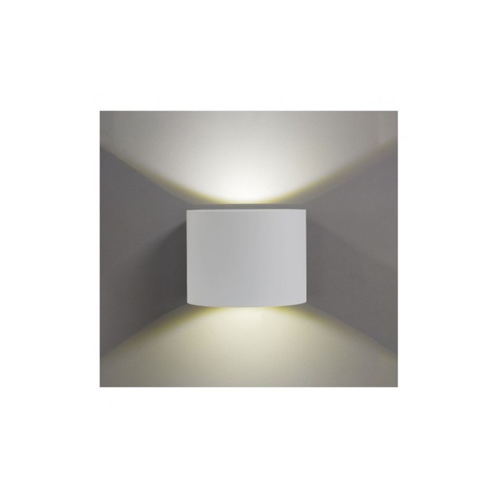Miidex Lighting - Applique murale LED rond Blanc 6W 3000K - Réf : 100479