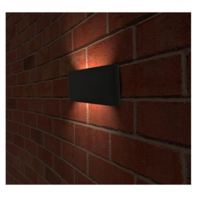 Miidex Lighting - Applique murale rectangulaire LED 13W 4000K Gris anthracite IP54 - Réf : 67789