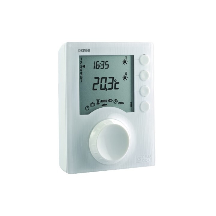 Delta Dore - Programmateur en saillie de 1 à 2 zones pour chauffage électrique fil pilote Driver 620 - Réf : 6050426