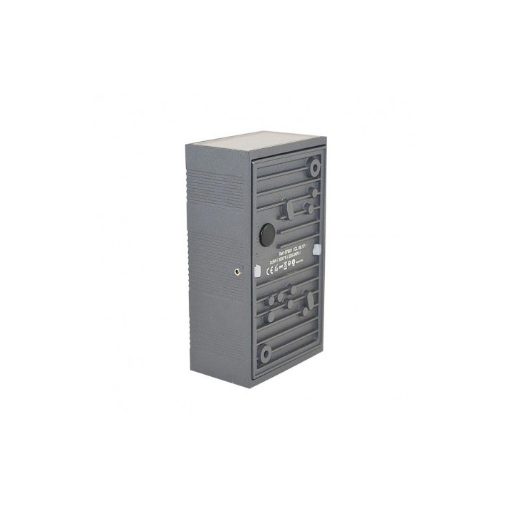 Miidex Lighting - Applique murale LED 2X5W 690 LM Rectangulaire 3000K Gris IP54 - Réf : 67801