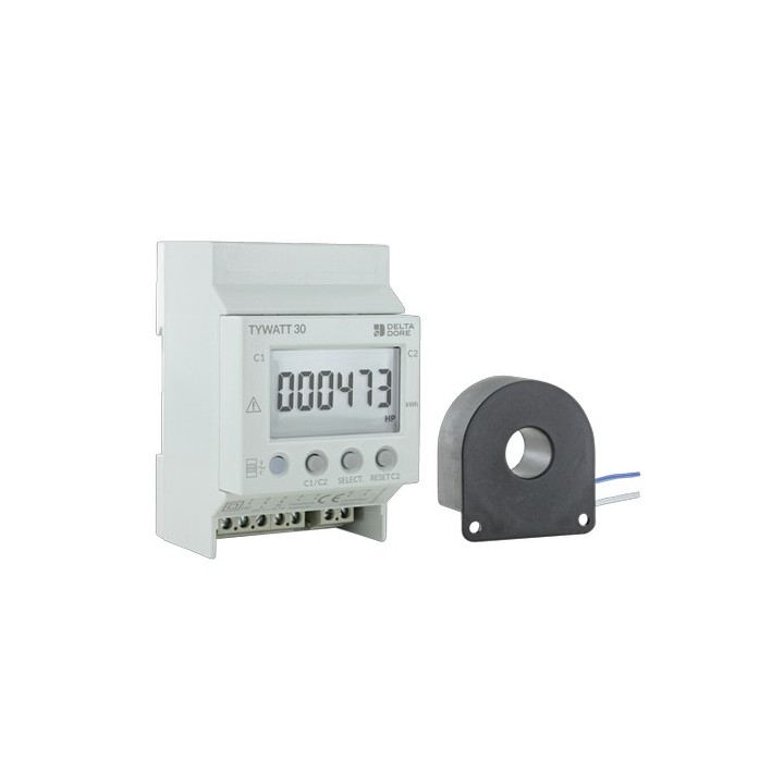 Delta Dore - Indicateur de consommation modulaire pour compteur monophasé - Réf : 6110002