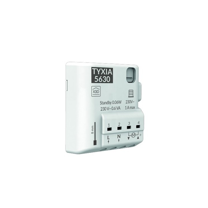 Delta Dore - Récepteur radio 230 V pour moteur de volet roulant jusqu'à 1 A - Tyxia 5630 - Réf : 6351401