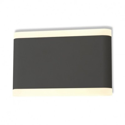 MIDEX Cabernet - Applique murale LED 10 W 175 MM 3000K Gris anthracite IP54 - Réf : 67768