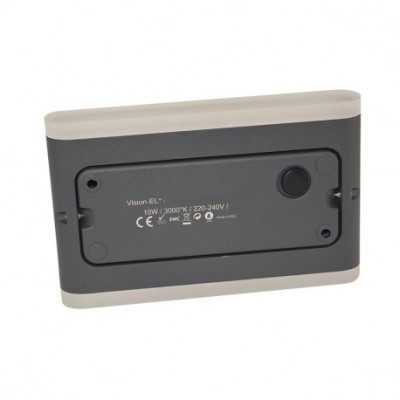 Miidex Lighting - Applique murale LED 10 W 175 MM 3000K Gris anthracite IP54 - Réf : 67768