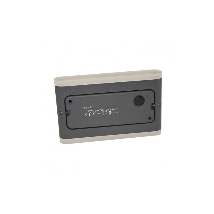 Miidex Lighting - Applique murale LED 10 W 175 MM 3000K Gris anthracite IP54 - Réf : 67768