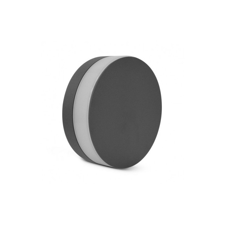 MIIDEX Syrah - Applique murale LED Rond Anthracite 10W 4000K IP54 - Réf : 70291