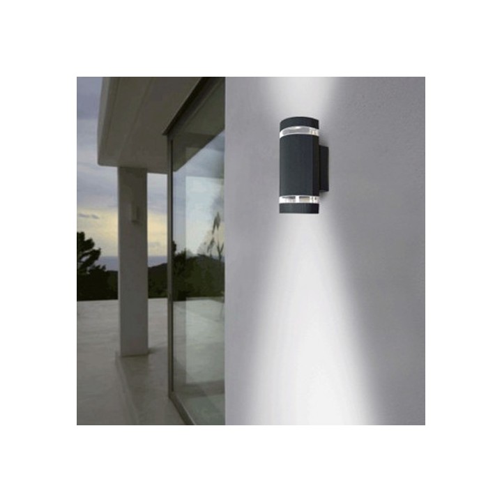 Miidex Lighting - Applique murale GU10 X 2 Gris anthracite - Réf : 700301