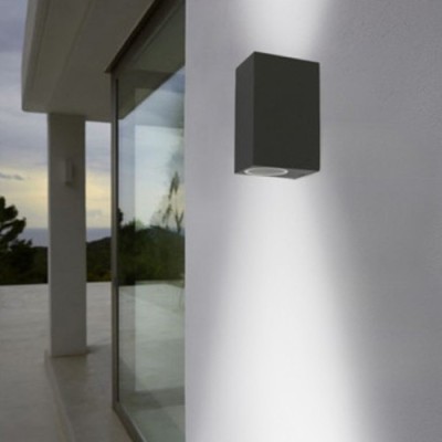 Miidex Lighting - Applique murale GU10 X 2 Gris anthracite - Réf : 70031