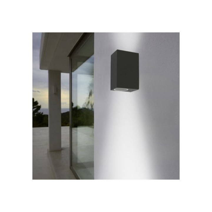 Miidex Lighting - Applique murale GU10 X 2 Gris anthracite - Réf : 70031