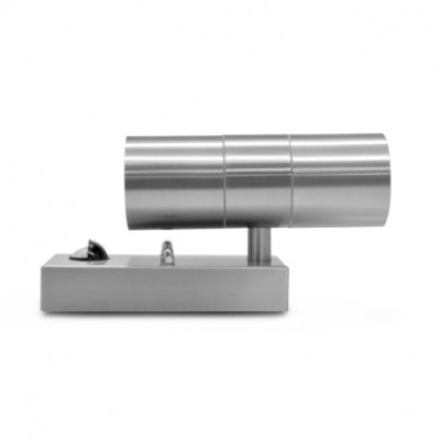 Miidex Lighting - Applique murale GU10 X 2 + Détecteur Inox 316 L - Réf : 700380