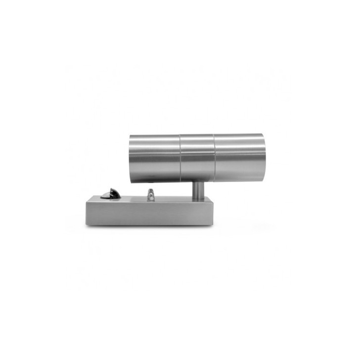 Miidex Lighting - Applique murale GU10 X 2 + Détecteur Inox 316 L - Réf : 700380