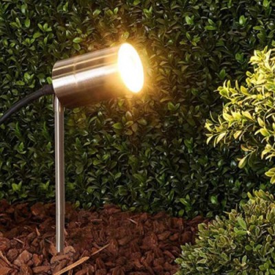 MIIDEX Lighting - Projecteur piquet (sans ampoule) 12V GU5.3 IP54 Inox 316 L - Réf : 702810