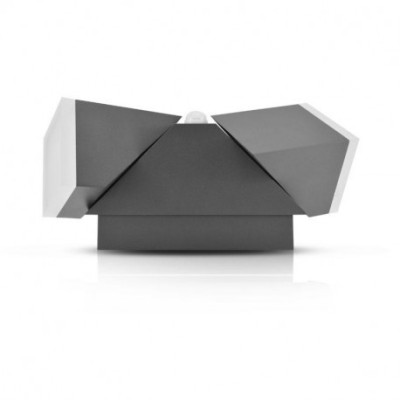 Miidex Lighting - Applique murale LED 13W 770 LM Détecteur 3000K Gris IP54 - Réf : 67815