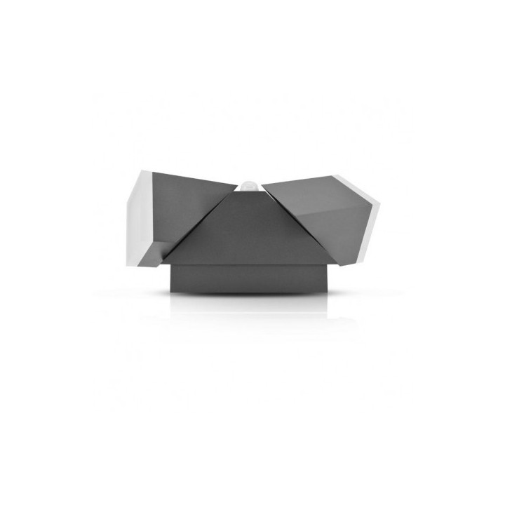 Miidex Lighting - Applique murale LED 13W 770 LM Détecteur 3000K Gris IP54 - Réf : 67815