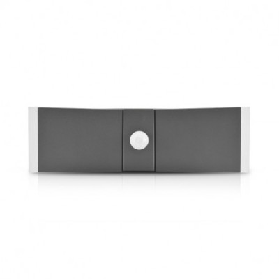 Miidex Lighting - Applique murale LED 13W 770 LM Détecteur 3000K Gris IP54 - Réf : 67815